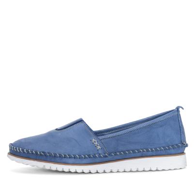 Andrea Conti Damen Lederslipper denim