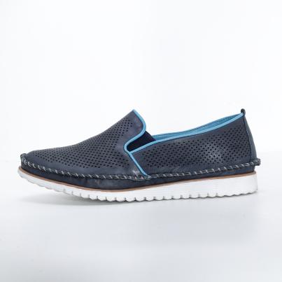 Andrea Conti Damen Lederslipper dunkelblau