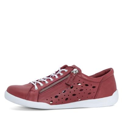 Andrea Conti Damen Lederschnürer bordo