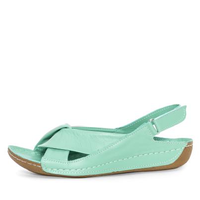 Andrea Conti Damen Ledersandalen smaragd