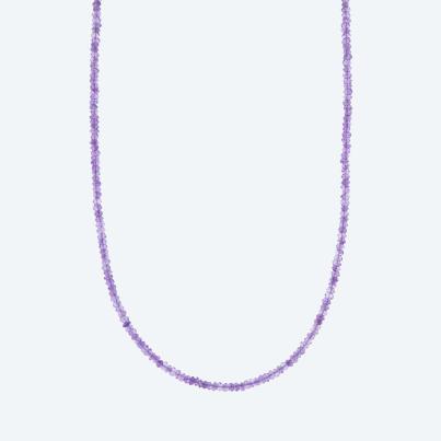Collier AA Amethyst, Karabiner 925 Silber