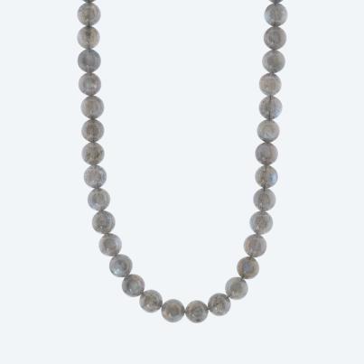 Collier AA Labradorit, Karabiner 925 Silber