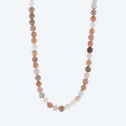 Collier AA Mondstein multicolor, Karabiner 925