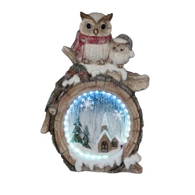 LED-Figur "Winter-Eulen"