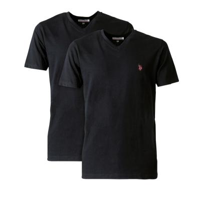 U.S. POLO ASSN. 2er Pack T-Shirt schwarz/schwarz
