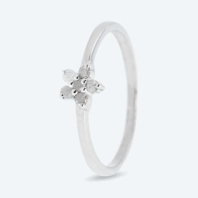 Ring 925 Silber rhodiniert Brillanten