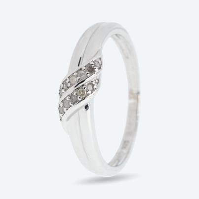 Ring 925 Silber rhodiniert Brillanten