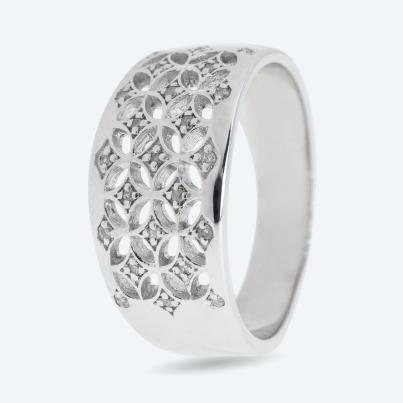 Ring 925 Silber rhodiniert Brillanten