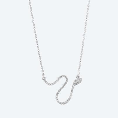 Mittelteil-Collier 925 Silber rhodiniert Brillant