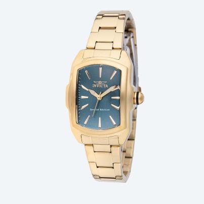 INVICTA Damenuhr "Lupah" goldfarben-blau