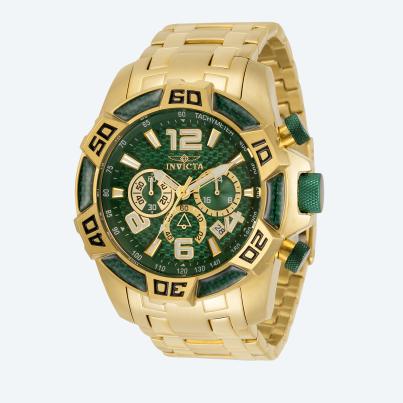 INVICTA Chronograph "Pro Diver" gold-grün