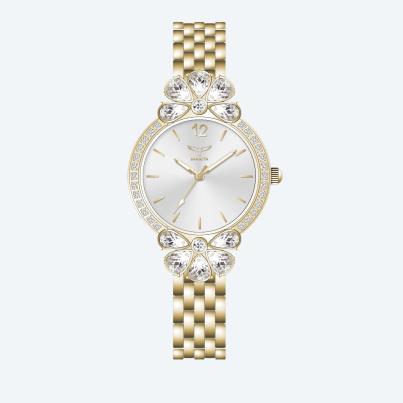 INVICTA Damenuhr "Wildflower" goldfarben