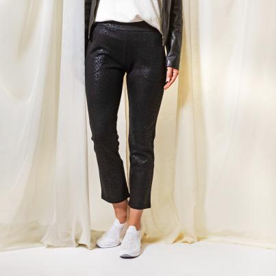 MILANO Design Hose Foliendruck Leo schwarz