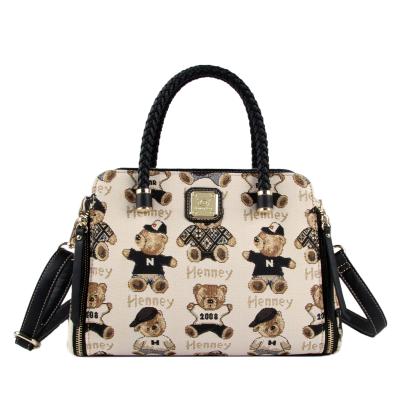 Henney Bear Henkeltasche schwarz/creme