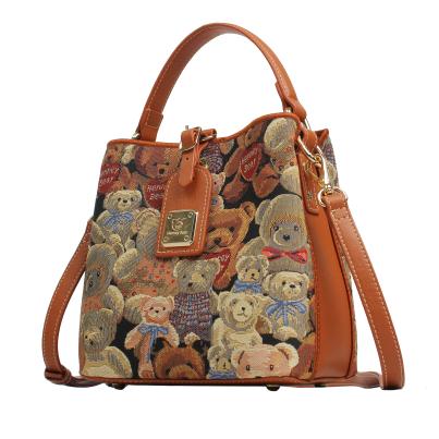 Henney Bear Henkeltasche coganc/gemustert