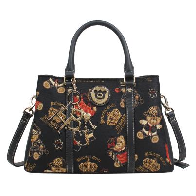 Henney Bear Henkeltasche schwarz/multicolor