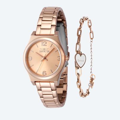 INVICTA Damenuhr "Angel" roségolden+ Armband