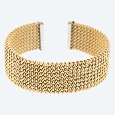 Armreif Edelstahl bicolor Zirkonia