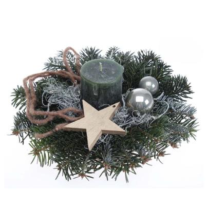 Nordmanngesteck mit Kerze grün