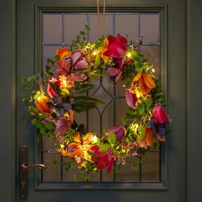 LED-Türkranz Frühlingszauber