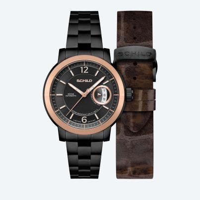 SCHILD Automatikuhr "Heinrich Minimal" schwarz