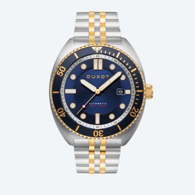 DUXOT Automatikuhr "Tortuga" bicolor-blau