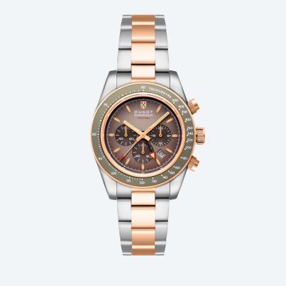 DUXOT Chronograph "Vitesse" bicolor-grau