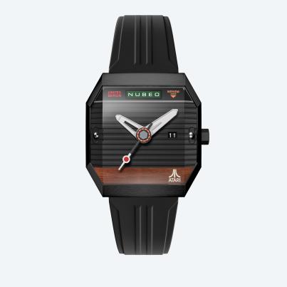 NUBEO Herrenuhr "Console Atari 2600" schwarz