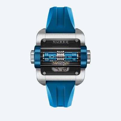 NUBEO Herrenuhr "Continuum" schwarz-blau