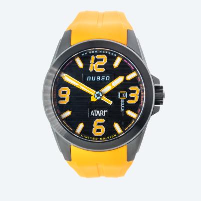 NUBEO Herrenuhr "Torrent" schwarz-orange