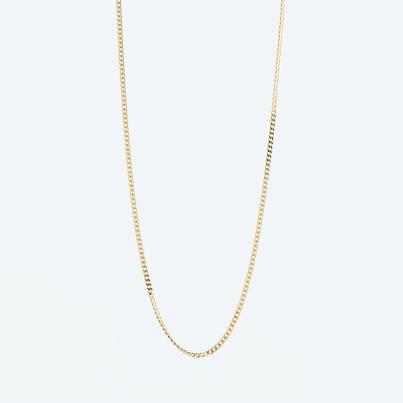 Panzerkette 925 St. Silber vergoldet ca. 60 cm