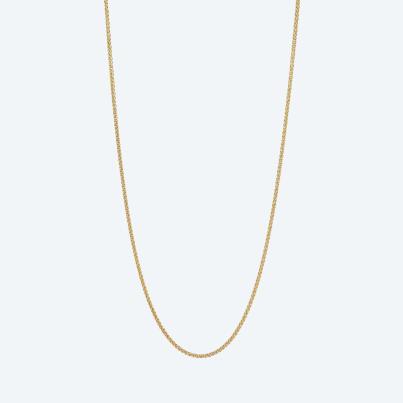 Zopfkette 925 Sterling Silber vergoldet ca. 45 cm