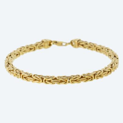 Königsarmband 925 Silber vergoldet ca. 21 cm