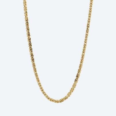 Königskette 925 St. Silber vergoldet ca. 60 cm