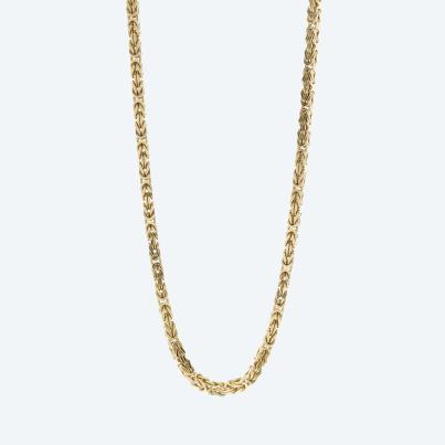 Königskette 925 St. Silber vergoldet ca. 55 cm