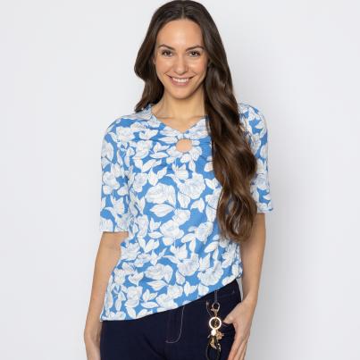 mocca by J. Leibfried Shirt blau/offwhite