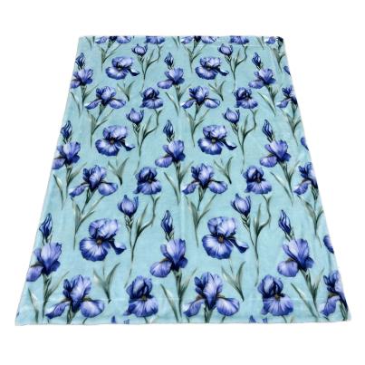Felldecke mit Blumendesign 150x200cm