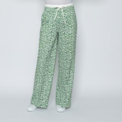 Perfectly JU Hose 'Bella' Wide grün/offwhite