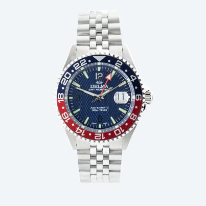 DELMA Herrenuhr "Santiago GMT Meridian" blau
