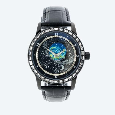 Leno Leontis Herren-Automatikuhr,  schwarz