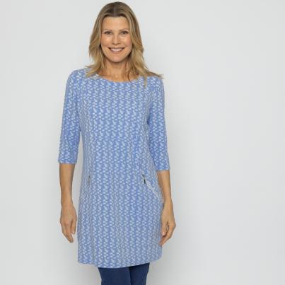 VANESSA STYLE Damen-Longshirt hellblau