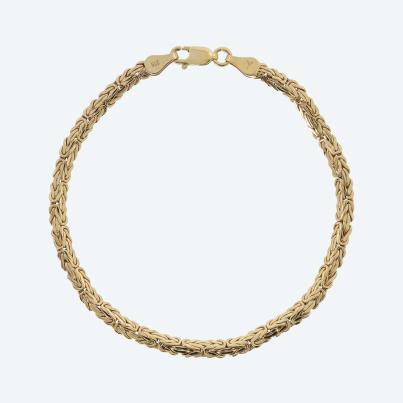 Köngisarmband 375 Gelbgold, ca. 19 cm