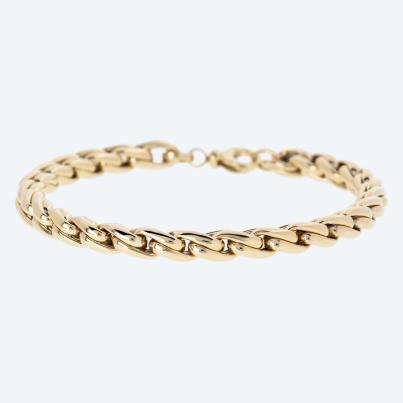 Zopfarmband 375 Gelbgold, ca. 19 cm