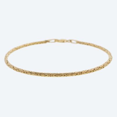 Königsarmband 375 Gelbgold, ca. 19 cm