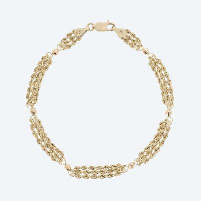 Armband 375 Gelbgold, ca. 19 cm