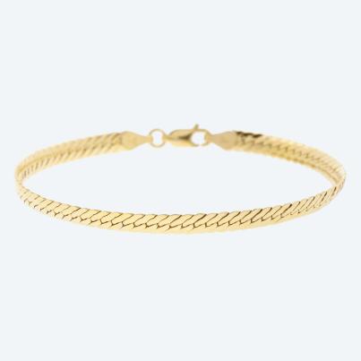 Panzerarmband 375 Gelbgold, ca. 19 cm