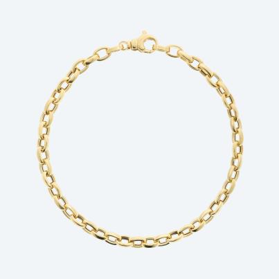 Ankerarmband 375 Gelbgold, ca. 19 cm