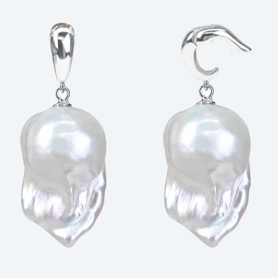 Clip-Anhänger 925 Silber Süßwasserzuchtperle