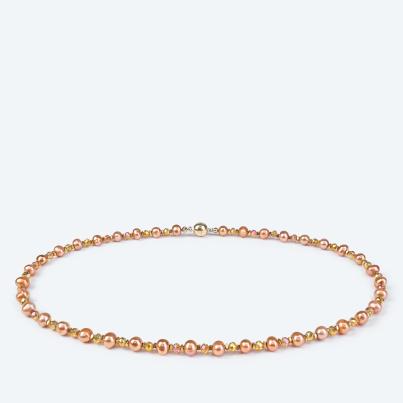 Collier Süßwasserzuchtperlen Magnetverschluß