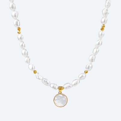 Collier mit Anhänger Perlen, Hämatit